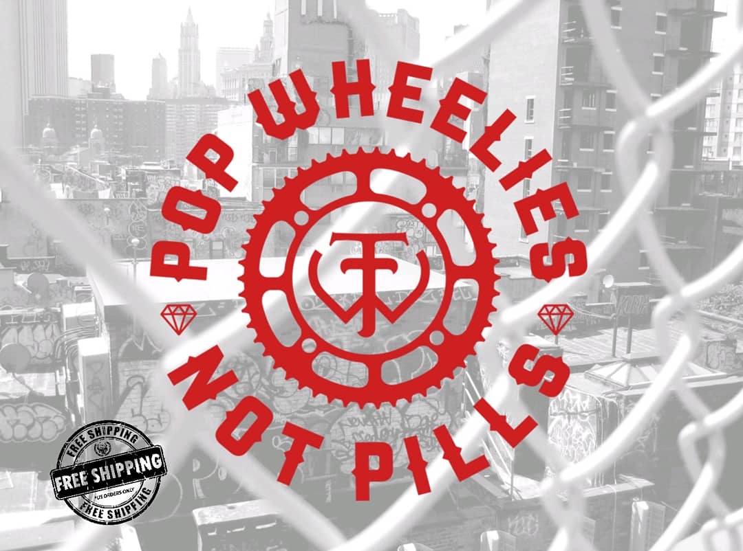 "Pop Wheelies Not Pills" Vinyl Decal  