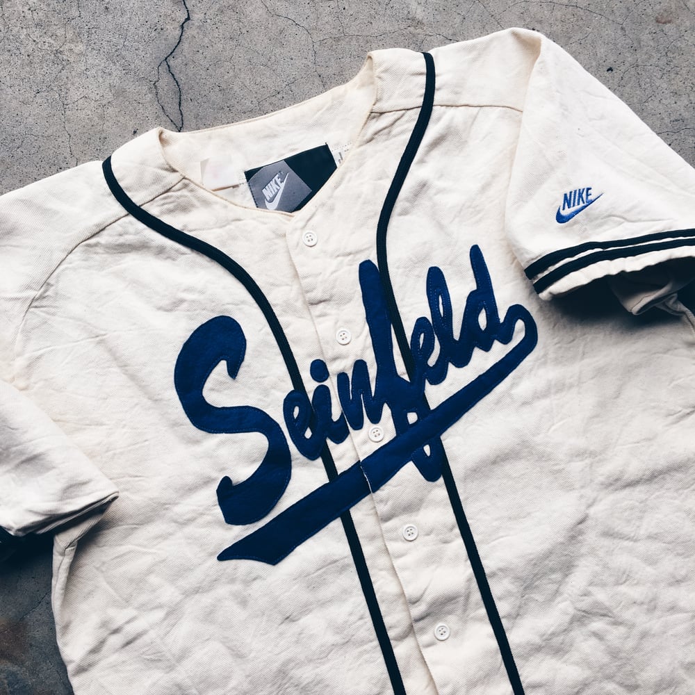 Image of Original Early 90’s Nike Seinfeld Cast And Crew Baseball Jersey.