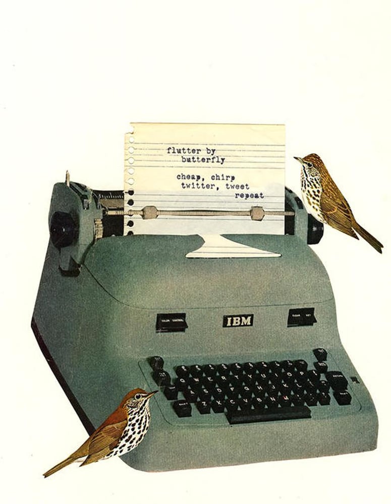 Image of Beat Birds. Limited edition collage print.