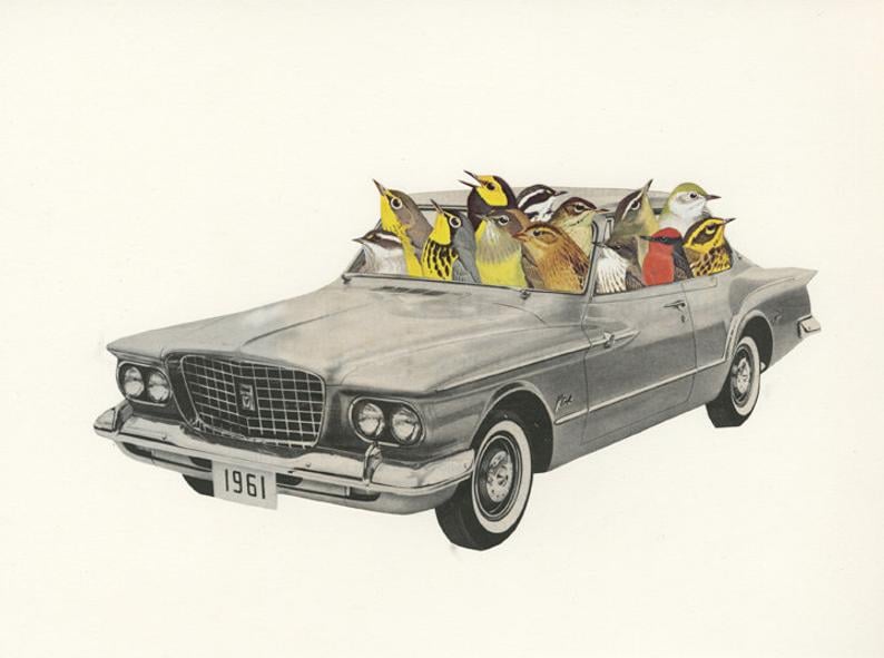 Image of Joyride. Limited edition collage print.