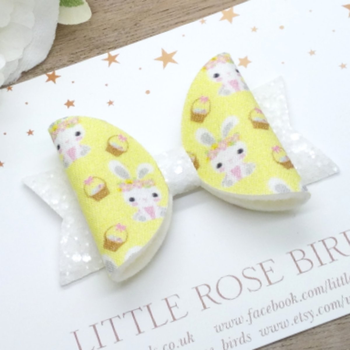 Image of Yellow Bunny Easter Bow