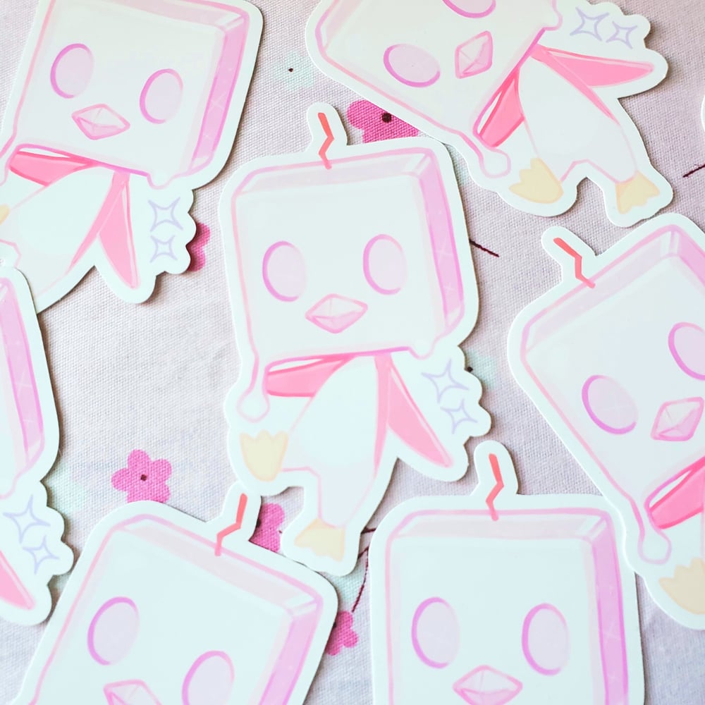 Image of shiny eiscue pinkguin stickers