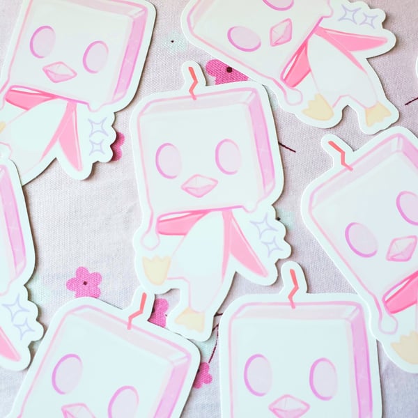 Image of shiny eiscue pinkguin stickers