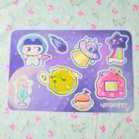 Image 1 of space tama sticker sheet
