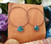 Image of Large Turquoise Hoop Earrings