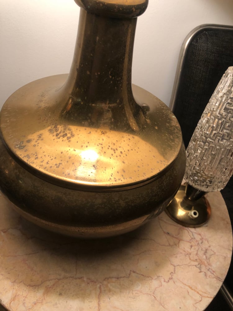 Image of Lampe pied bronze