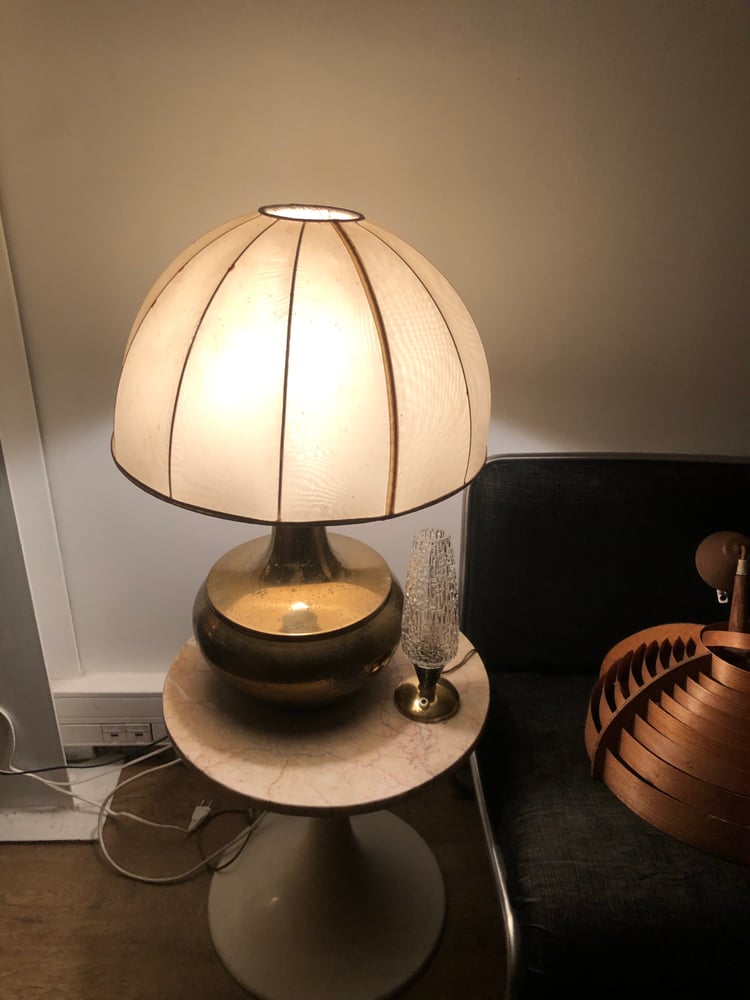 Image of Lampe pied bronze