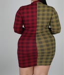 Image of “Plaid Half up” Body-Con dress