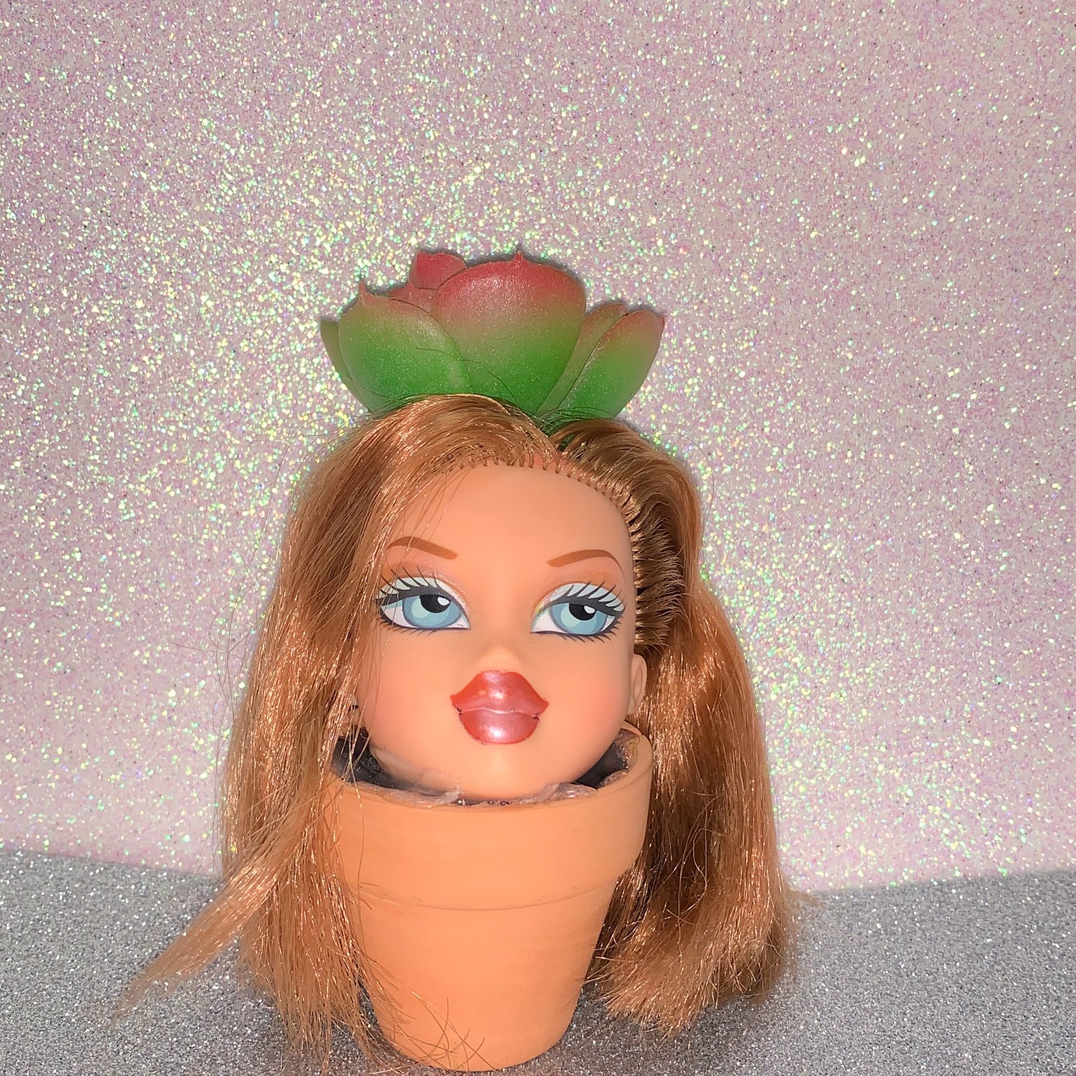 bratz head faux planter mushroomqueen