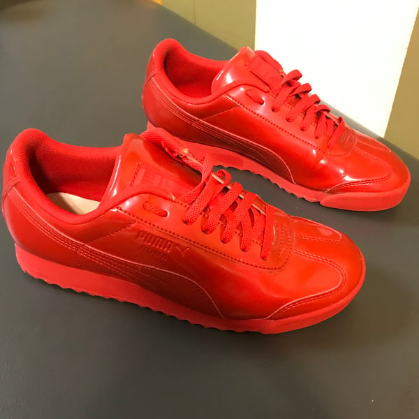 Image of Puma Roma Patent Leather Red on Red