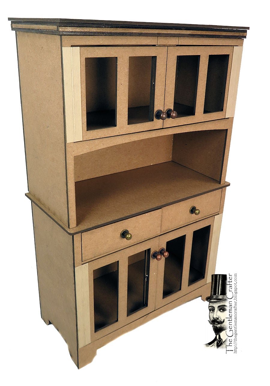 Image of MORE ADDED! Kitchen Hutch with Paper -Paper Not Cut