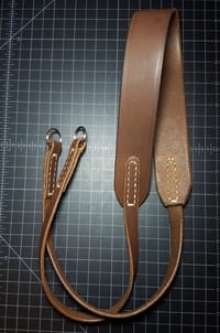 Image 1 of Wide Neck Brown Leather Camera Strap