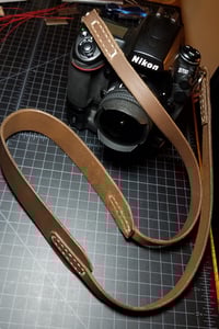 Image 4 of Wide Neck Brown Leather Camera Strap
