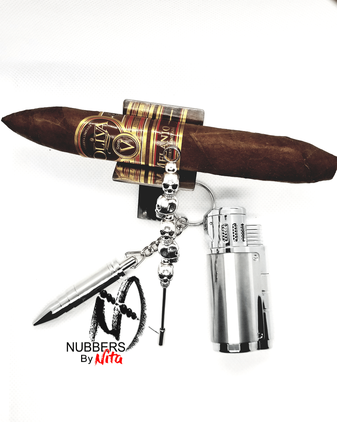 Image of Bullet Cigar Punch, Scissors, Personal Ashtray or Cigar Stand