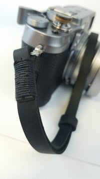 Image 1 of Black Leather Wrist Strap 