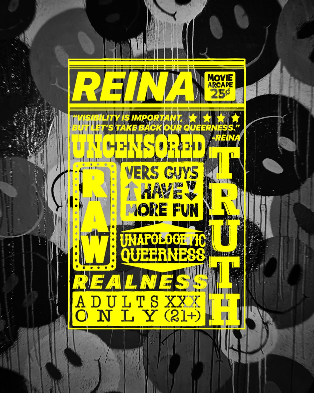 REINA UNCENSORED TEE BLACK | REINA STREETWEAR