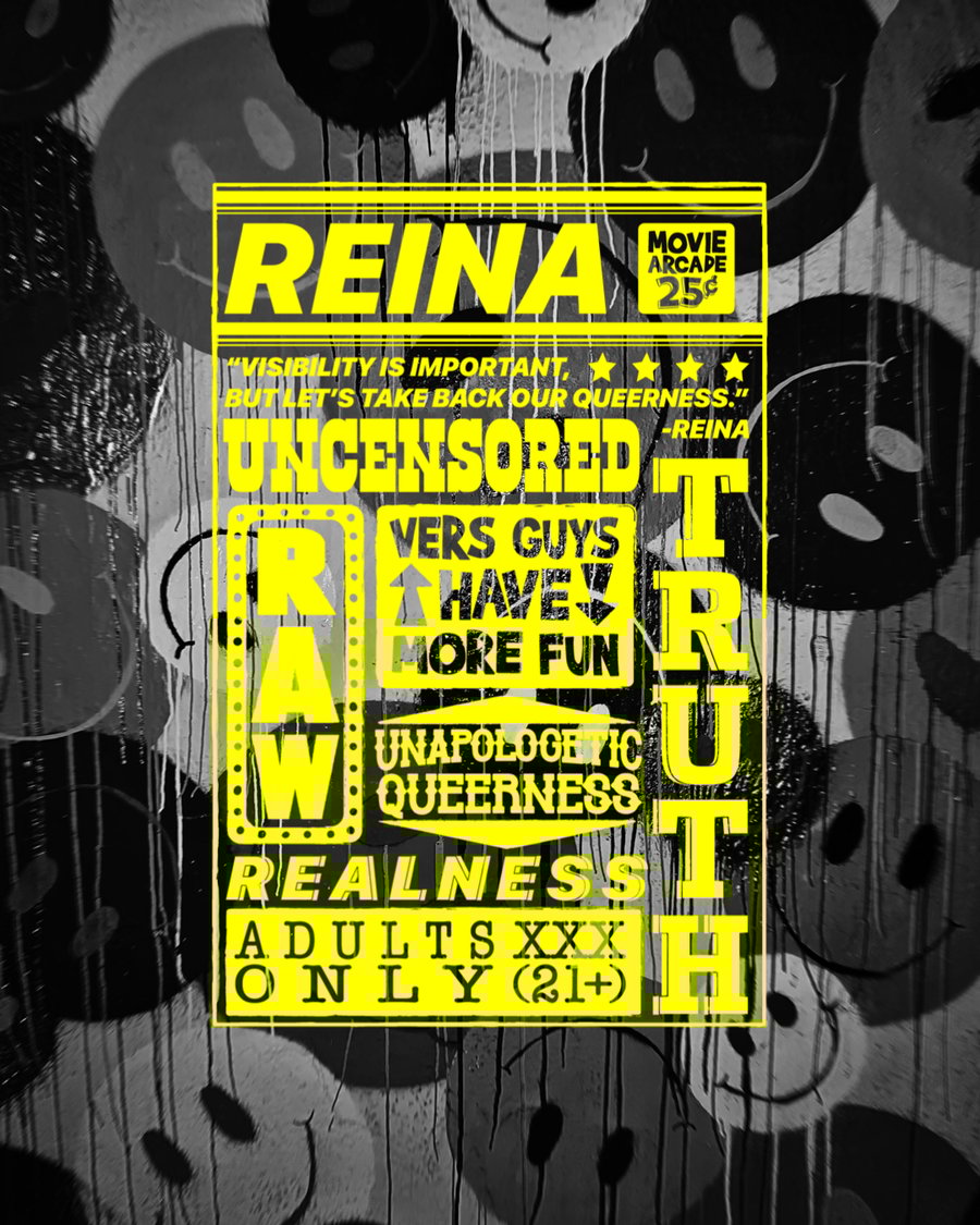 Image of REINA UNCENSORED TEE BLACK