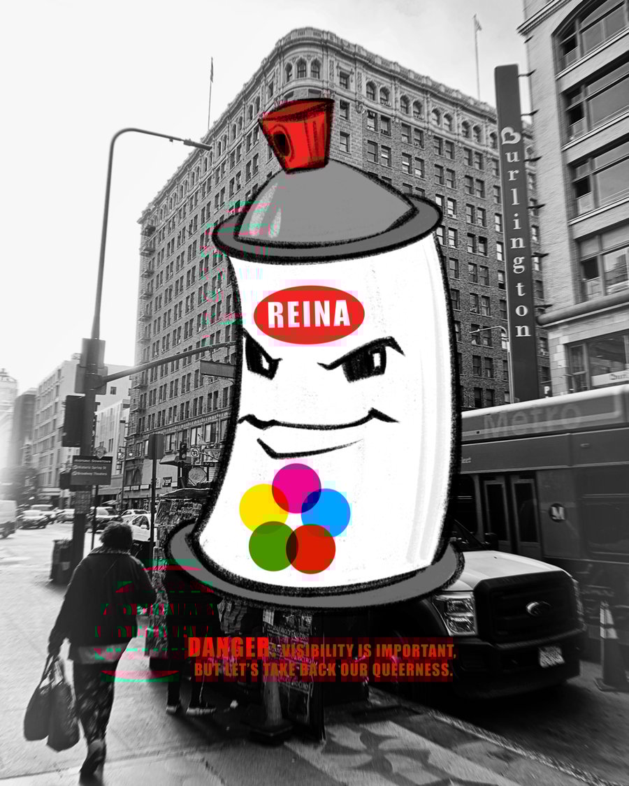 Image of REINA SPRAY PAINT TEE