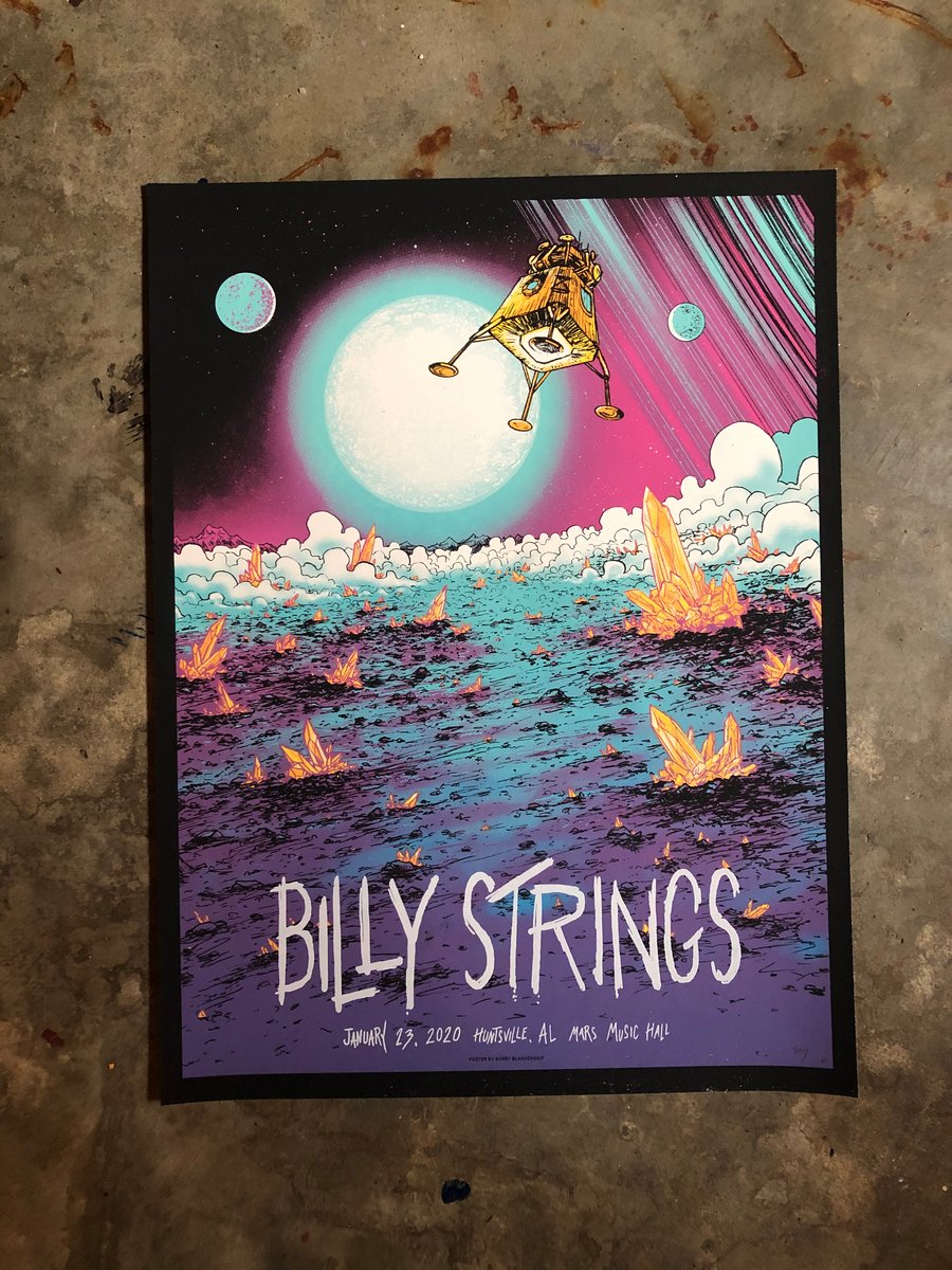 Billy Strings Jan. 23 2020 poster / Barry The Art Guy Store