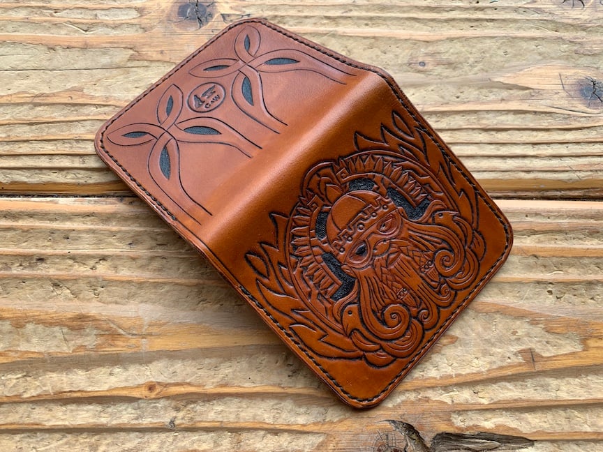 Image of "Odin's Beard" Custom Leather Bi-Fold Wallet