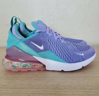 NIKE AIR MAX 270 GREEN PURPLE BEADS CUSTOM 