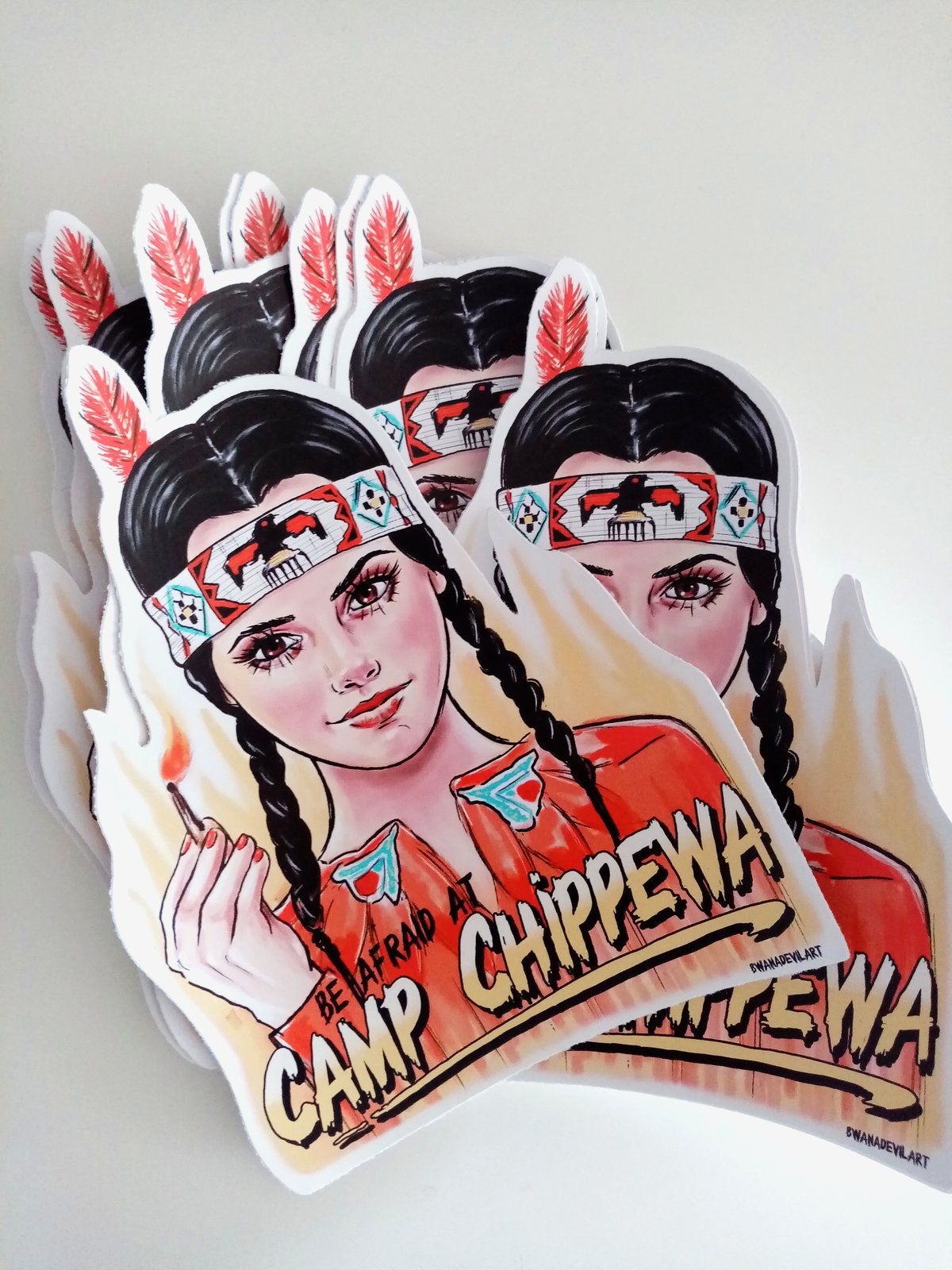 Wednesday Addams Camp Chippewa Vinyl Sticker