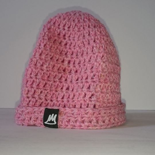 SVNX pink zebra beanie hat