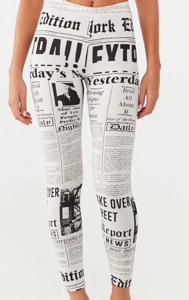 nike newspaper leggings