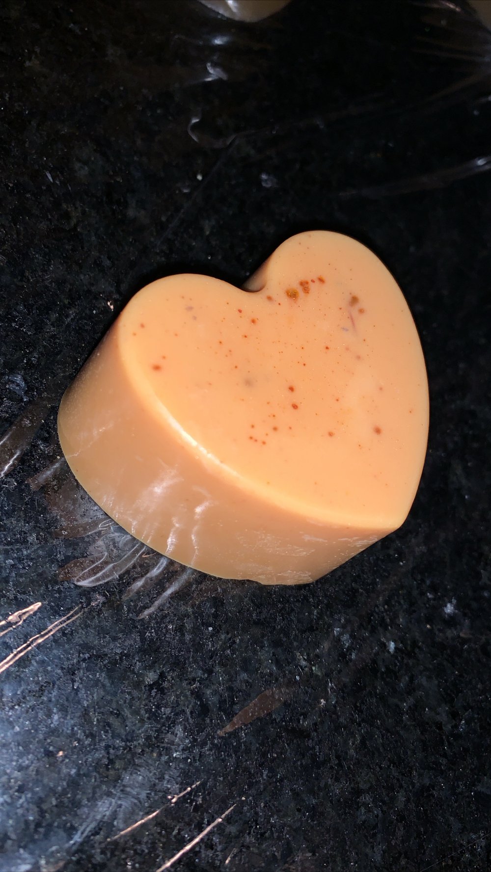 Image of Single Heart Shaped Touché Turmeric And Aloe Soap Bar