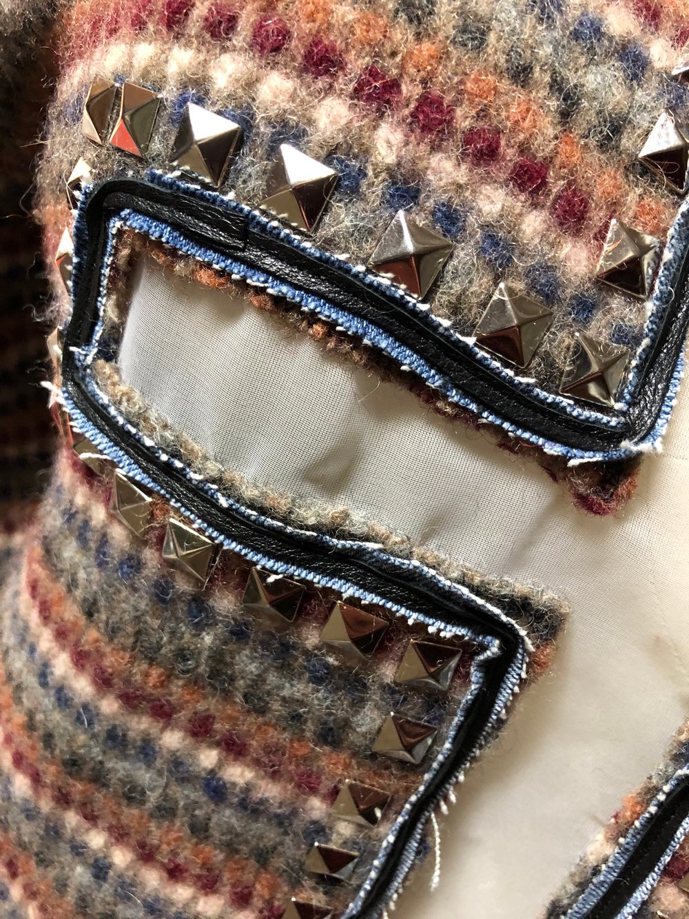 Crucifix repurposed vintage sweater