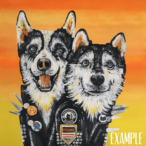 Image of CUSTOM PET PORTRAIT - 24in X 24in (Up to 3 Pets)