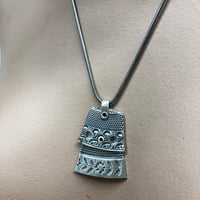 Image 3 of Double silver thimble necklace 