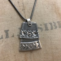 Image 2 of Double silver thimble necklace 