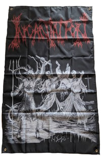Image 2 of Incantation " Blasphemous Cremation "  Banner / Tapestry / Flag