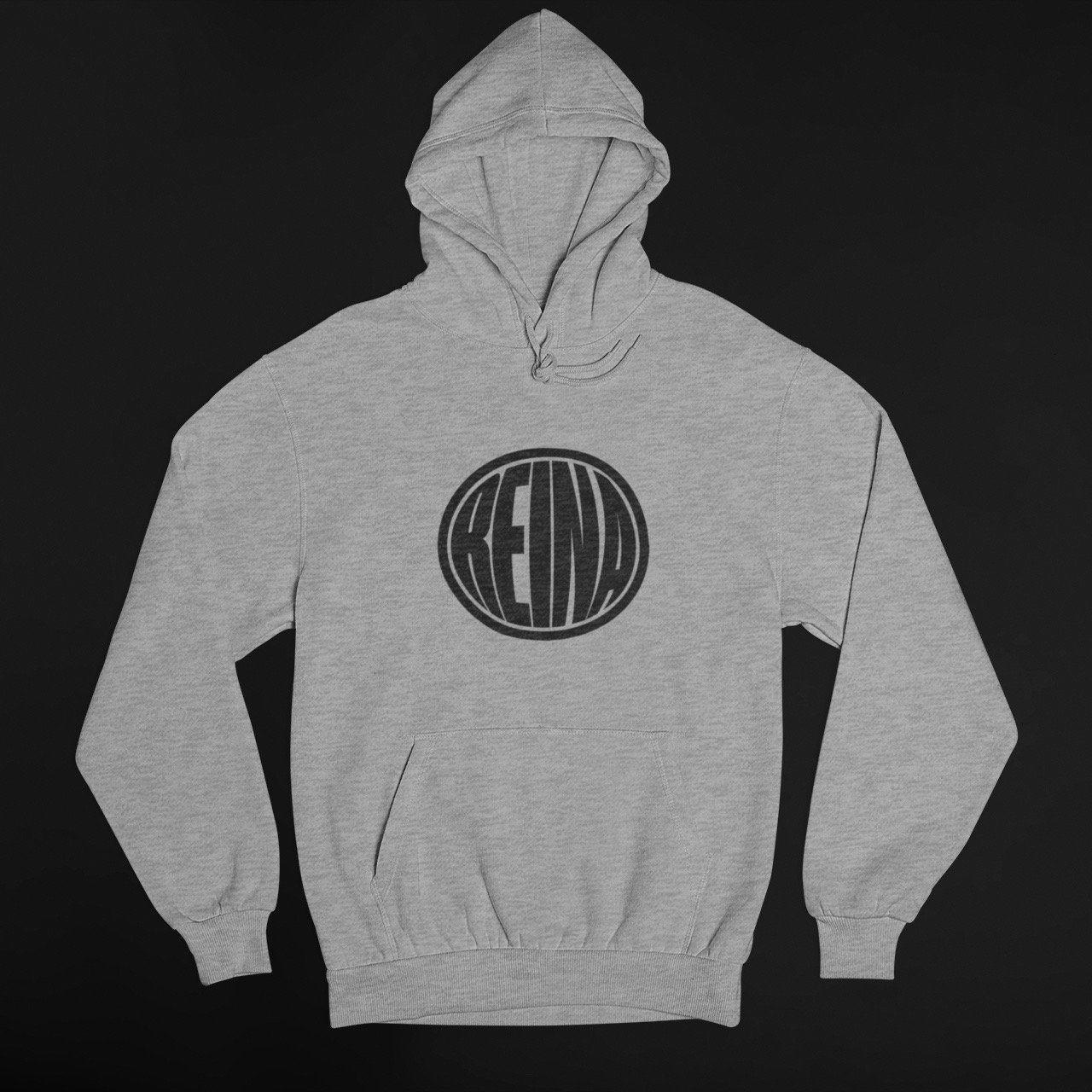 REINA LOGO HOODIE HEATHER GRAY | REINA STREETWEAR