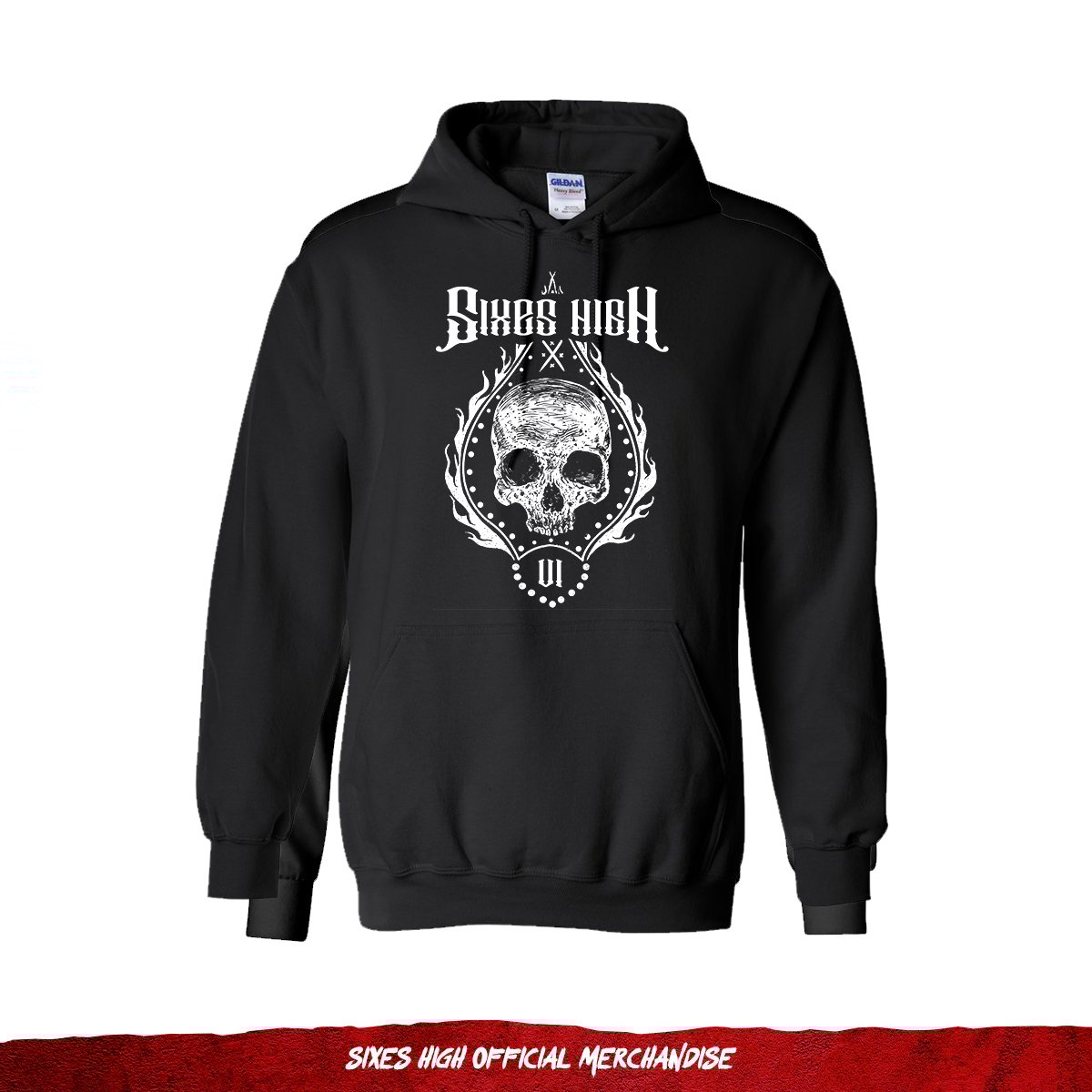 Flame Skull Crest Hoodie