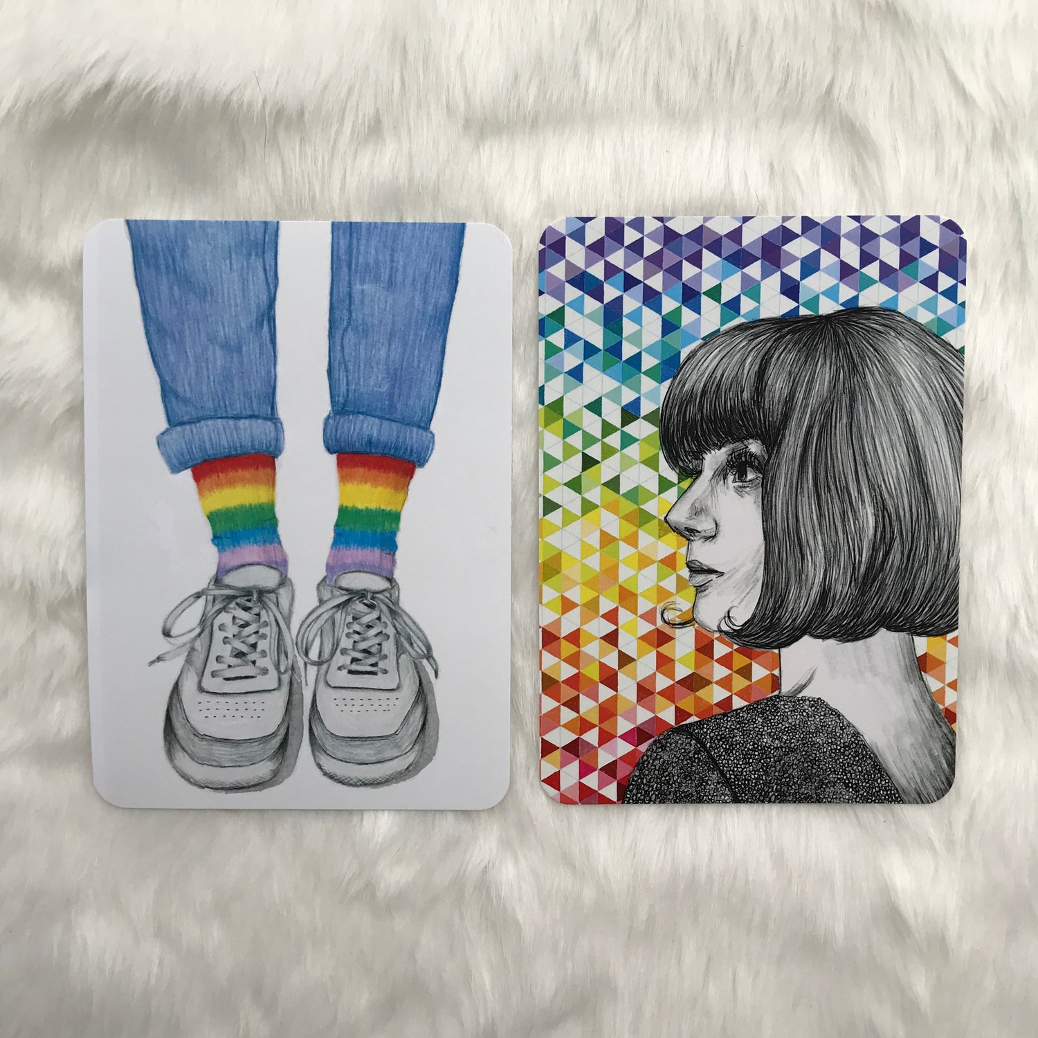 Image of Limited Edition Rainbow Postcard Print 