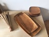 Small and Medium Mid Century Modern Wooden Serving Trays