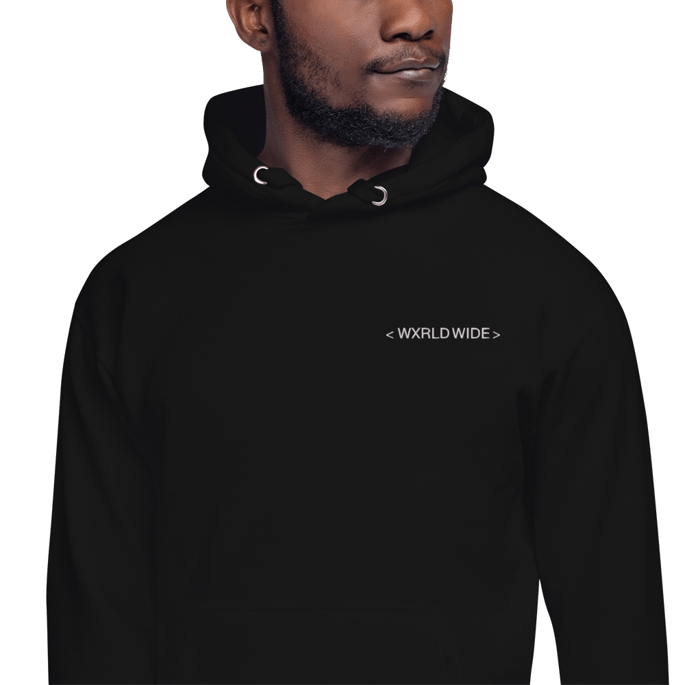 hoodie with brand names on it