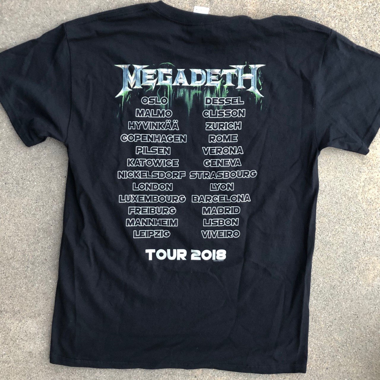 Image of 2018 Megadeth European Tour Tee