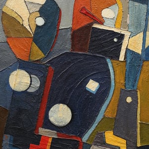 Image of 1977, Abstract Oil Painting, HUGO ARNE BUCH