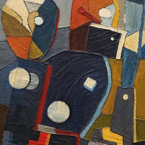 Image of 1977, Abstract  Oil Painting, HUGO ARNE BUCH