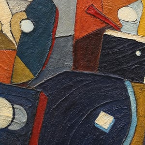 Image of 1977, Abstract  Oil Painting, HUGO ARNE BUCH