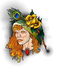 Neotrad Lady Print // Tattoo Print