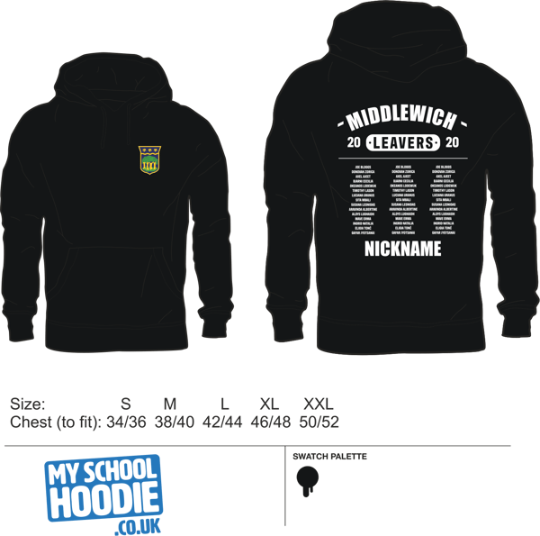 Image of 2020 Leavers Hoodie With Personalised Nickname