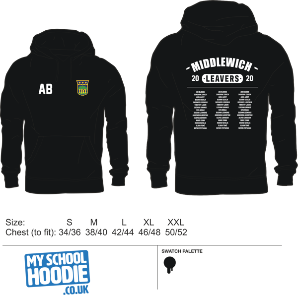 Image of 2020 Leavers Hoodie With Personalised Initials