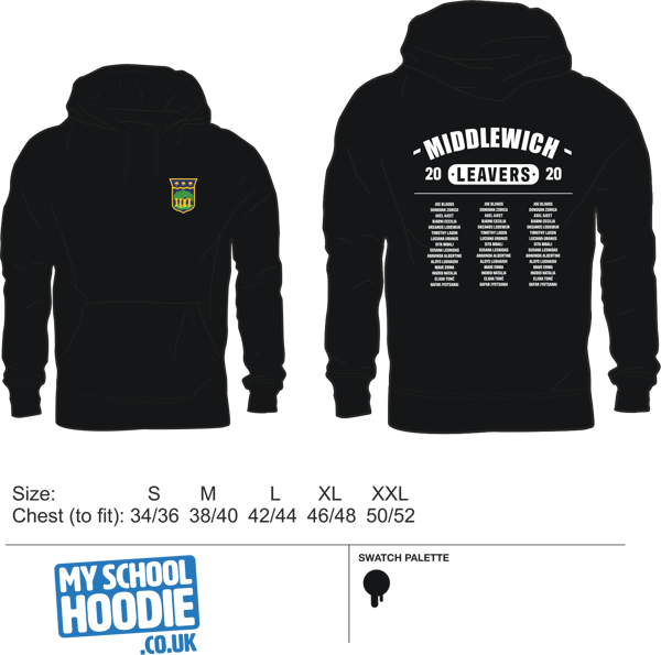 Image of 2020 Leavers Hoodie With NO Personalisation