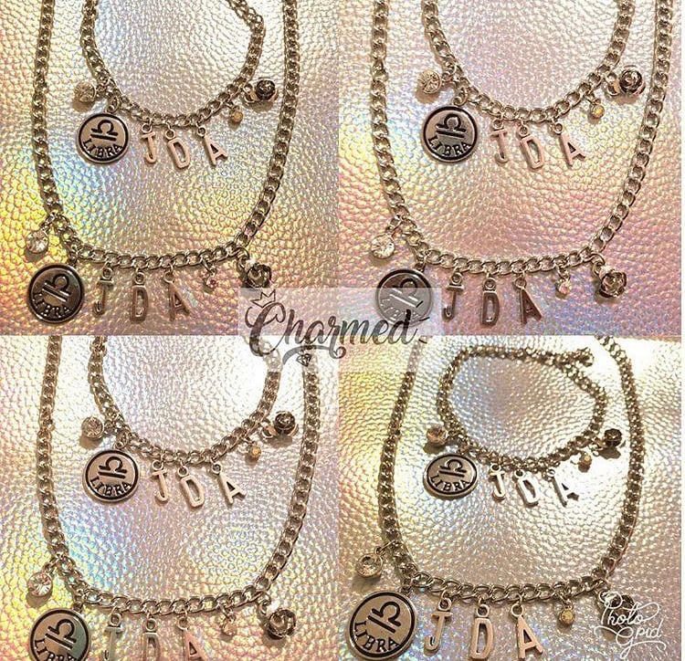 Image of Custom Chain link Necklace and Bracelet Set