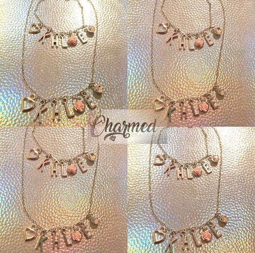 Image of Custom Chain link Necklace and Bracelet Set