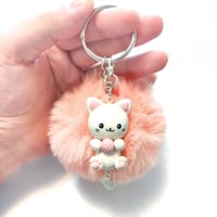 Fluffy Cat Keychain